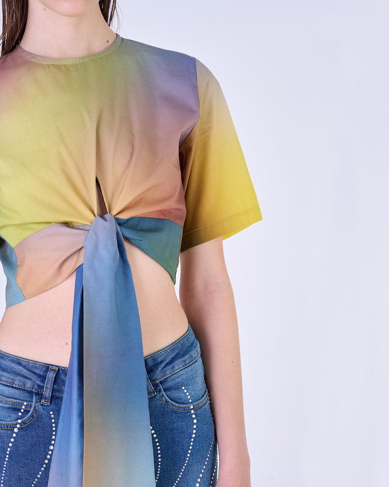 Silvian Heach T-Shirt crop multicolor In Saldo