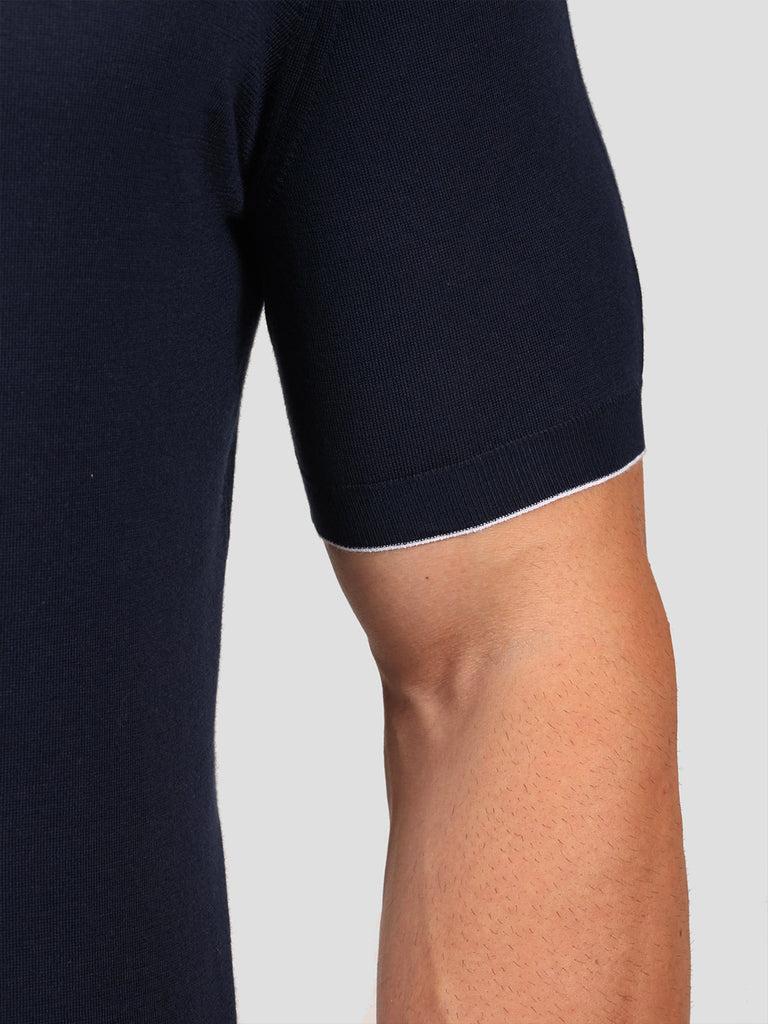 Svevo Maglia Polo con Zip 100% Cotone Supersoft Blu Shopping Online