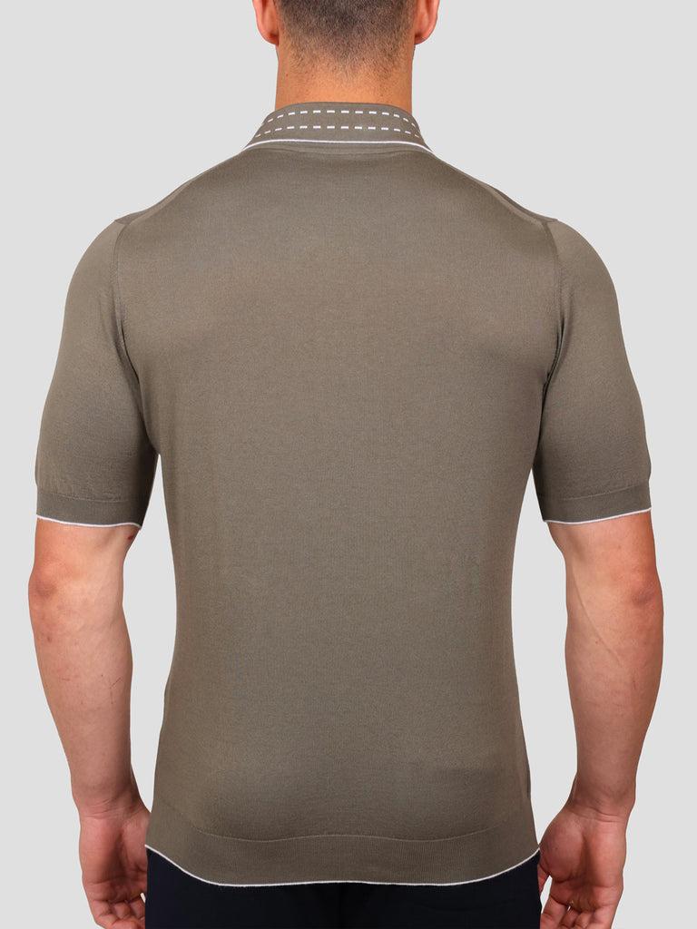 Svevo Maglia Polo 100% Cotone Supersoft Grigia e Bianca Affare Del Giorno