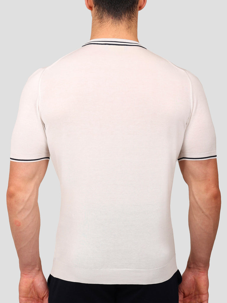 Svevo Maglia Girocollo 100% Cotone Makò Panna In Vendita