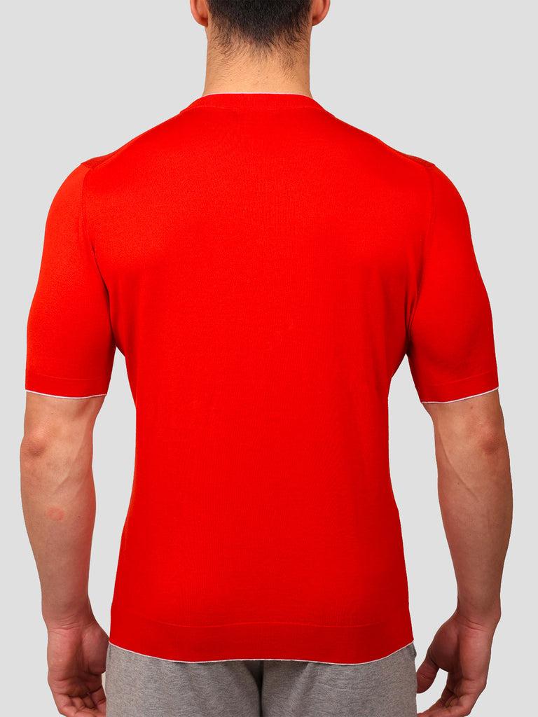 Svevo Maglia Girocollo 100% Cotone Supersoft Arancione Vendita Calda