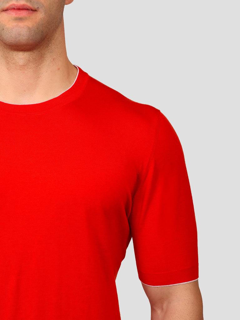 Svevo Maglia Girocollo 100% Cotone Supersoft Arancione Vendita Calda