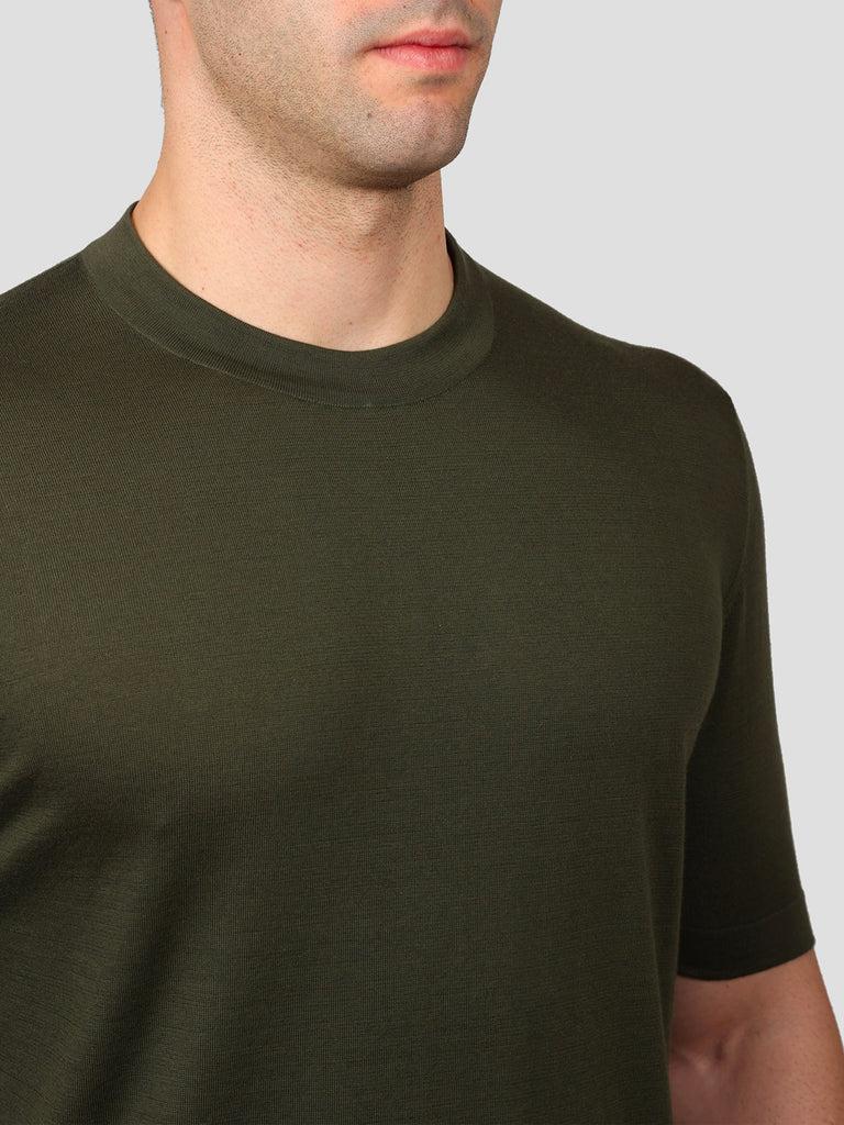 Svevo Girocollo 100% Cotone Supersoft Verde Vendita Economica