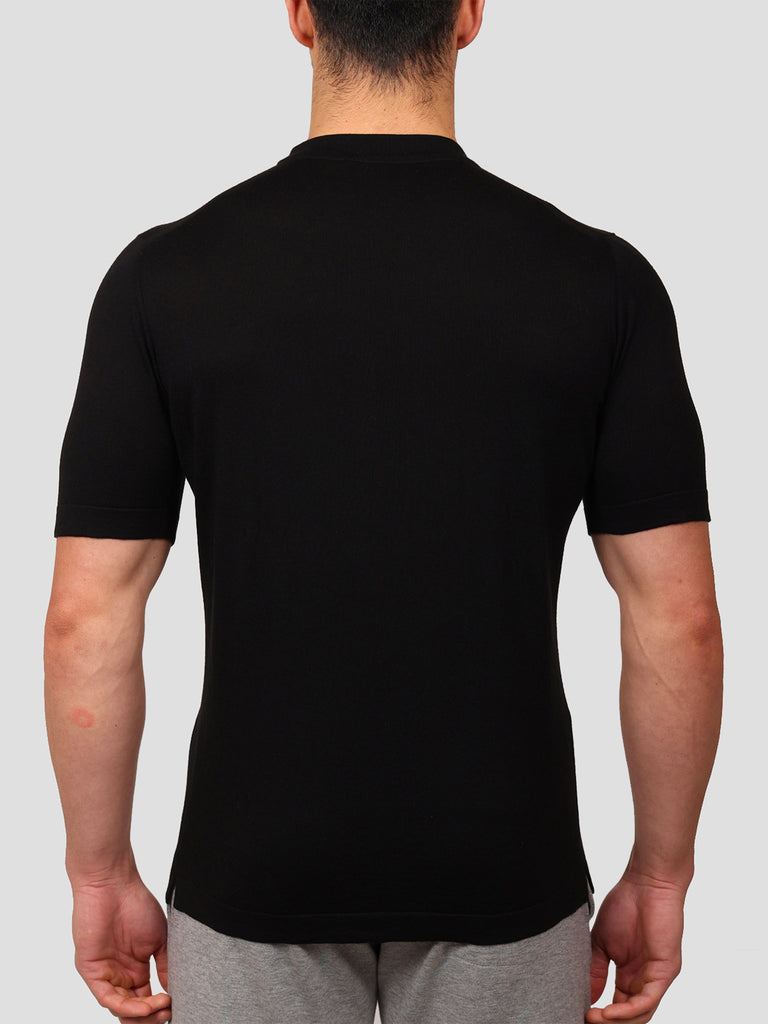 Svevo Girocollo 100% Cotone Supersoft Nero Saldi Di Fabbrica
