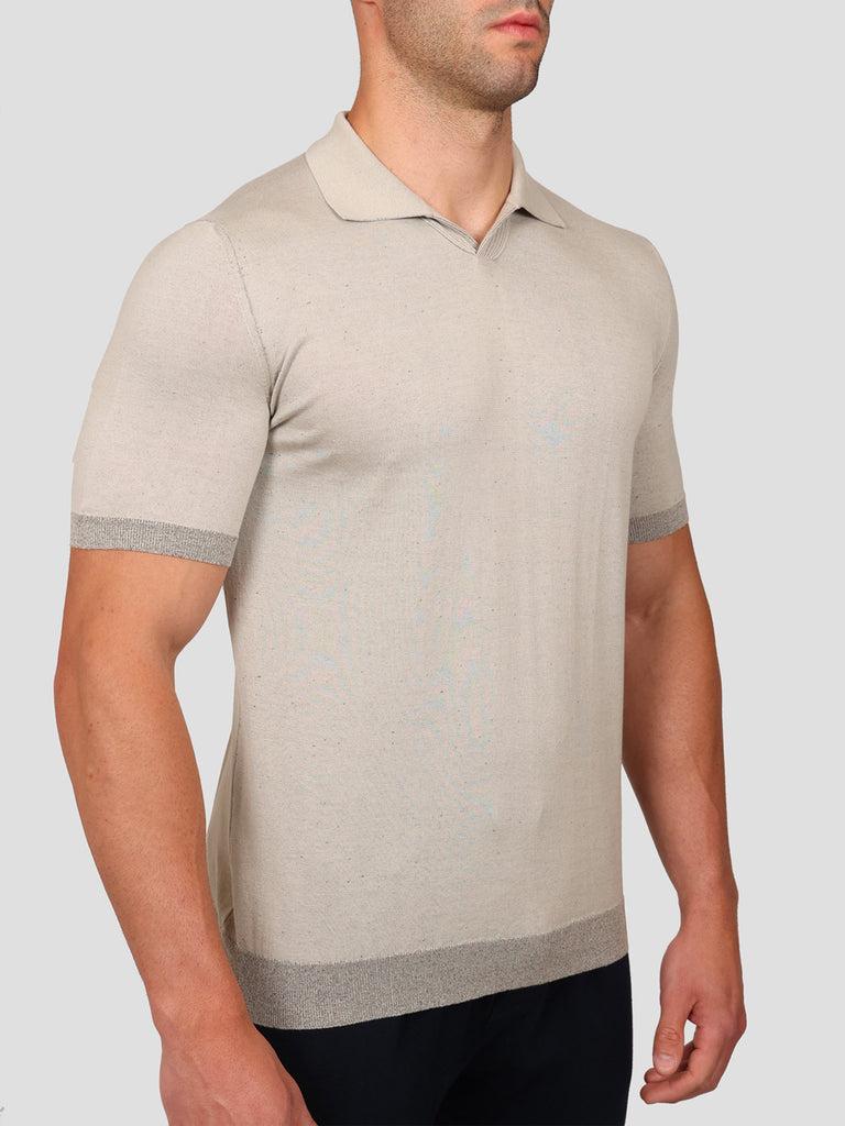 Svevo Maglia Scollo a V in Carbonio Beige Moda