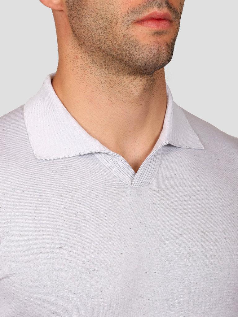 Svevo Maglia Scollo a V in Carbonio Bianca 2025
