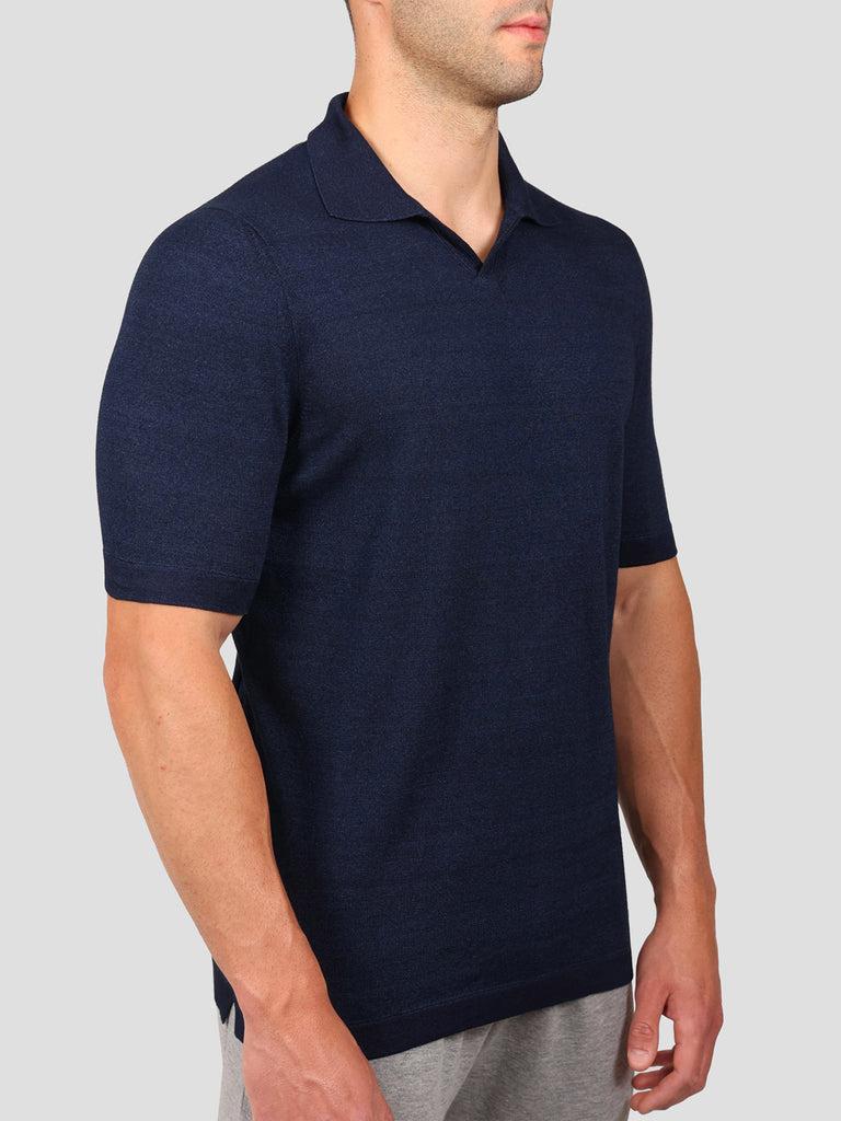 Svevo Maglia Scollo a V 100% Cotone Indaco Italy