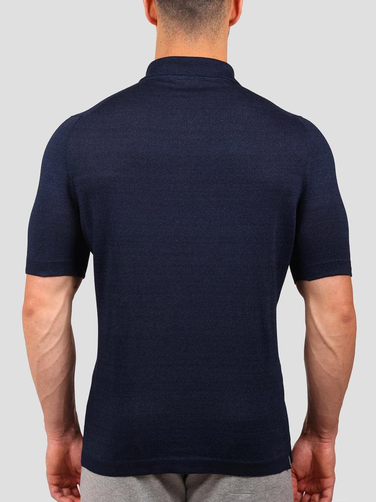 Svevo Maglia Scollo a V 100% Cotone Indaco Italy