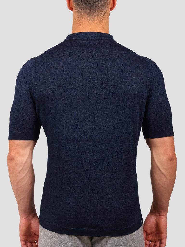 Svevo Maglia Girocollo 100% Cotone Indaco Italia