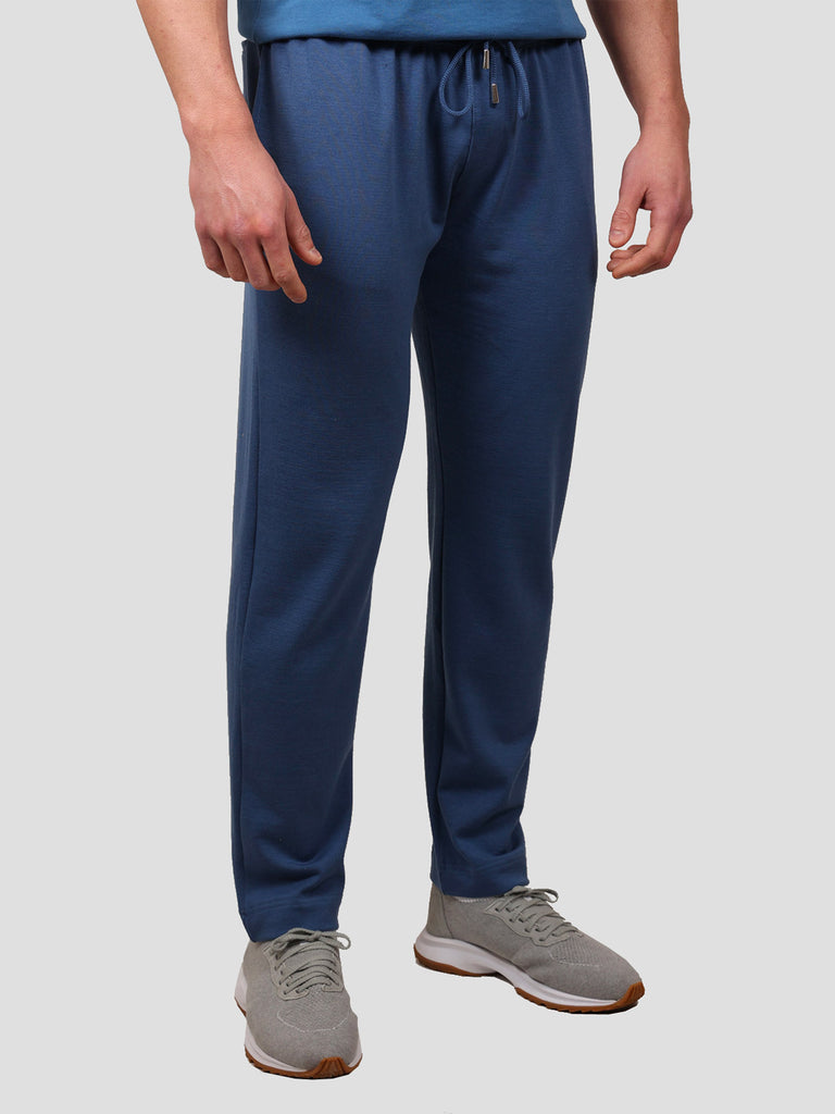 Svevo Pantalone Jogging Cotone e Cashmere Blu Nuovo