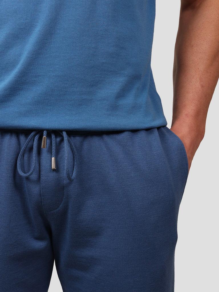 Svevo Pantalone Jogging Cotone e Cashmere Blu Nuovo