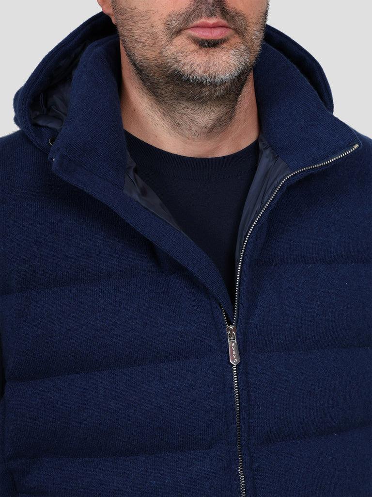 Svevo Giubbotto con zip in Cashmere Blu Promozione Limitata