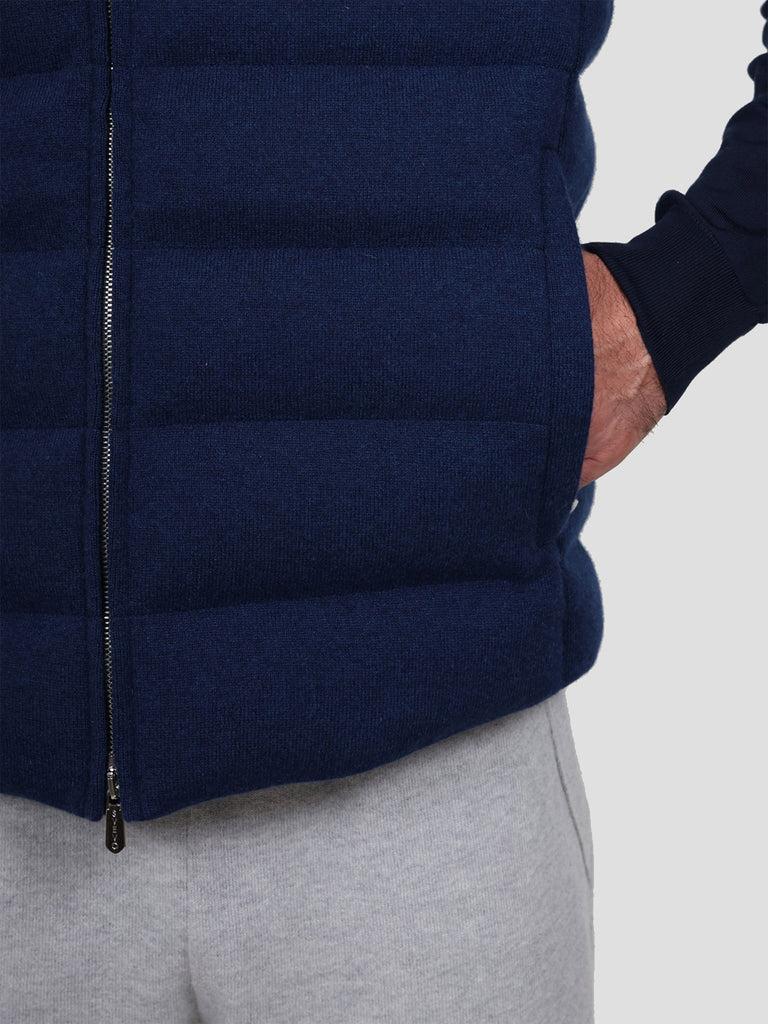 Svevo Giubbotto con zip in Cashmere Blu Promozione Limitata