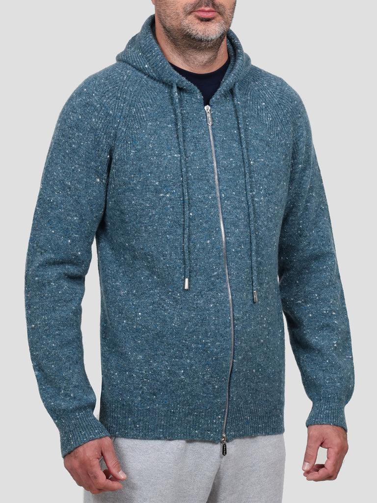 Svevo Giubbotto con zip Lana Cashmere e Poliammide Blu Shopping Online