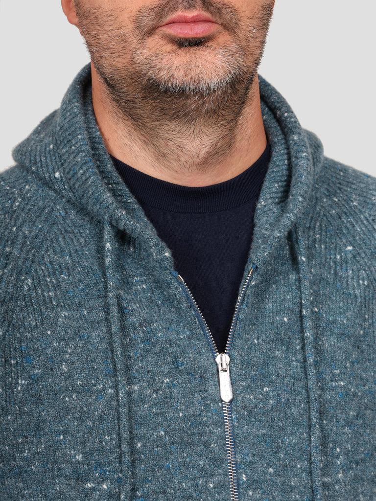 Svevo Giubbotto con zip Lana Cashmere e Poliammide Blu Shopping Online