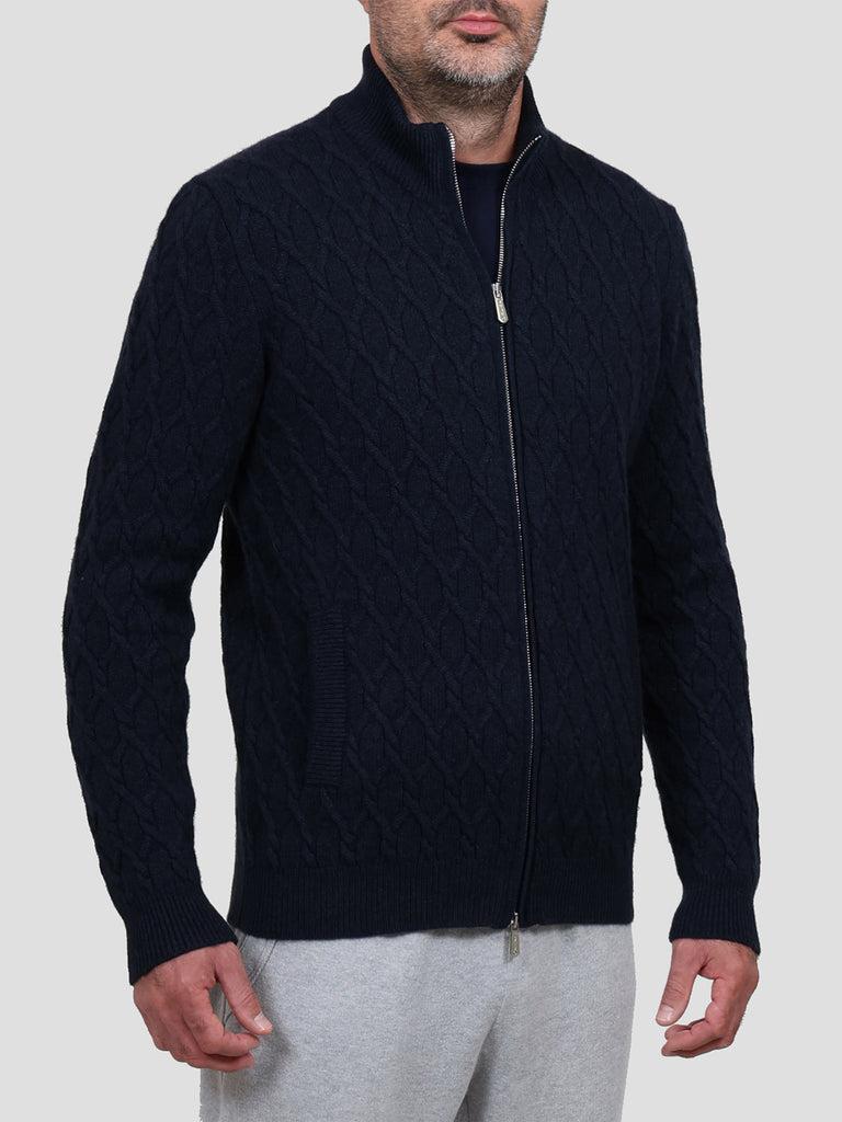 Svevo Giubbotto in Cashmere Blu Prezzo Ridotto