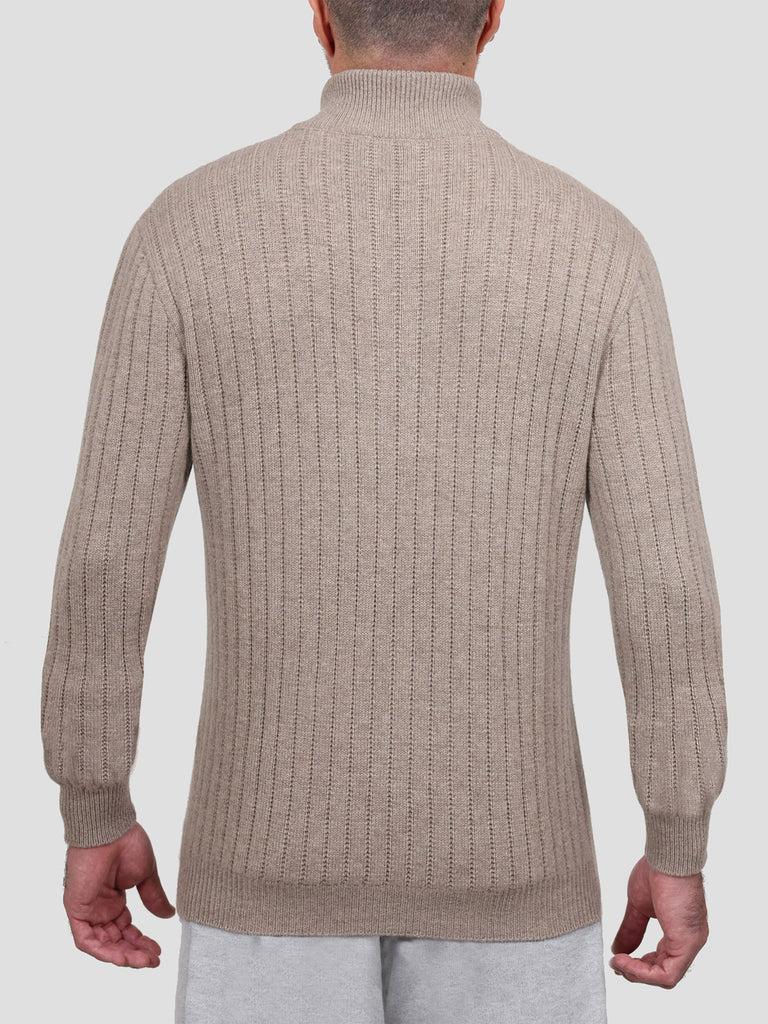 Svevo Lupetto con zip 100% Lana Marrone Sconto