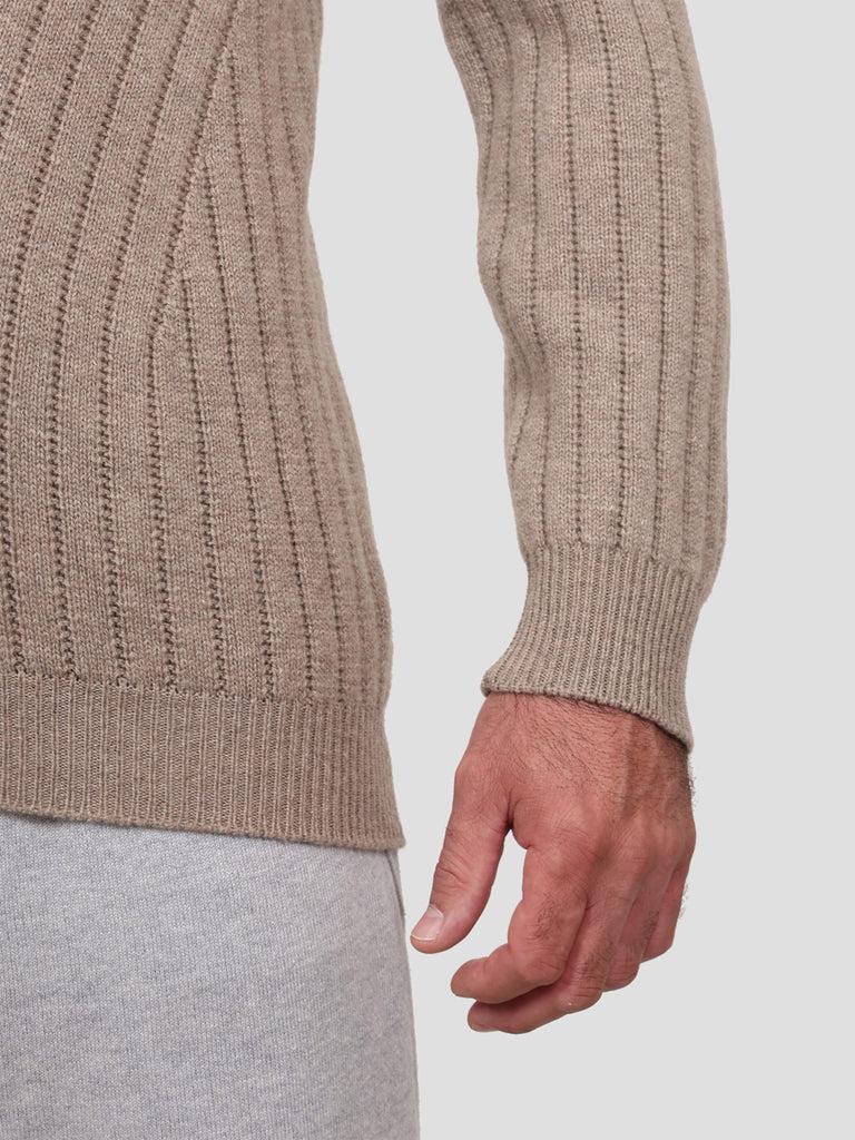 Svevo Lupetto con zip 100% Lana Marrone Sconto
