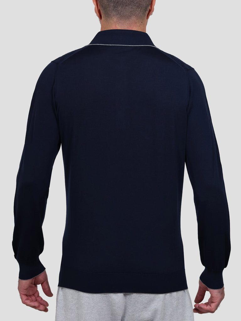 Svevo Maglia Polo Lana Merino Superfine 160's Blu Hotsell