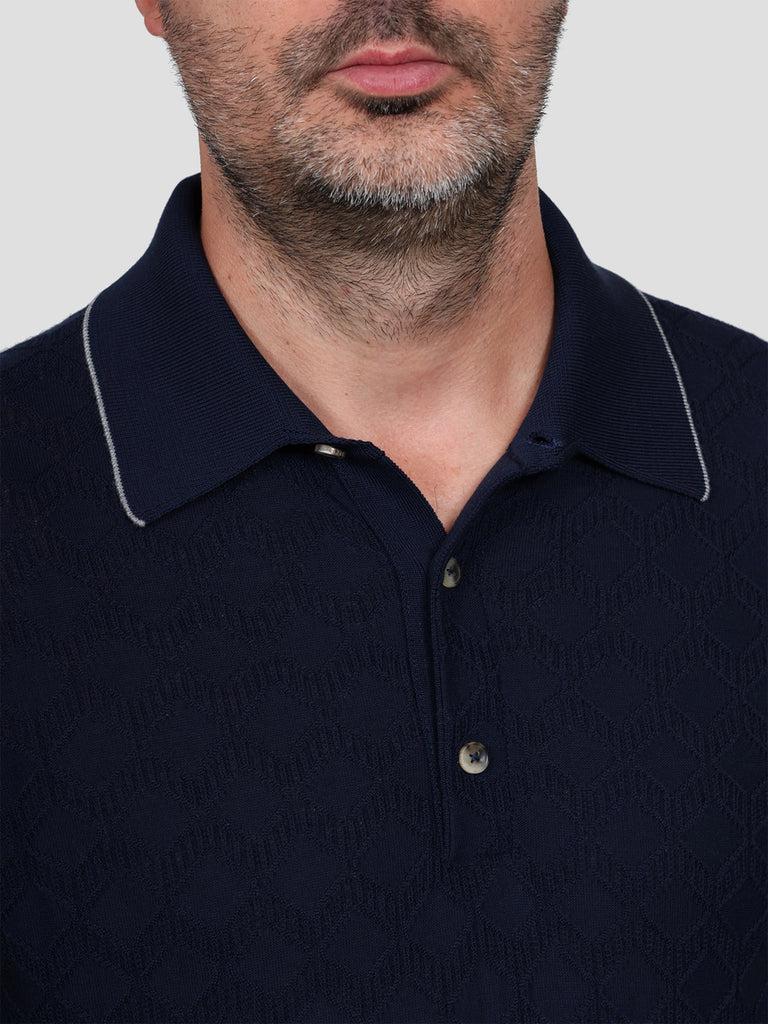 Svevo Maglia Polo Lana Merino Superfine 160's Blu Hotsell