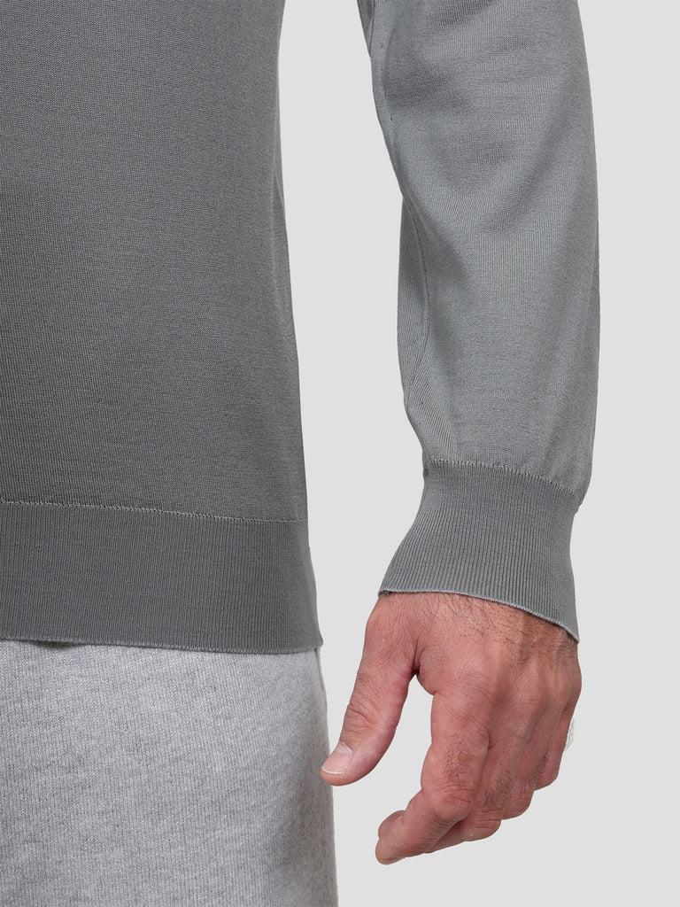 Svevo Maglia Polo Lana Merino Superfine 160's Grigia Vendita Calda