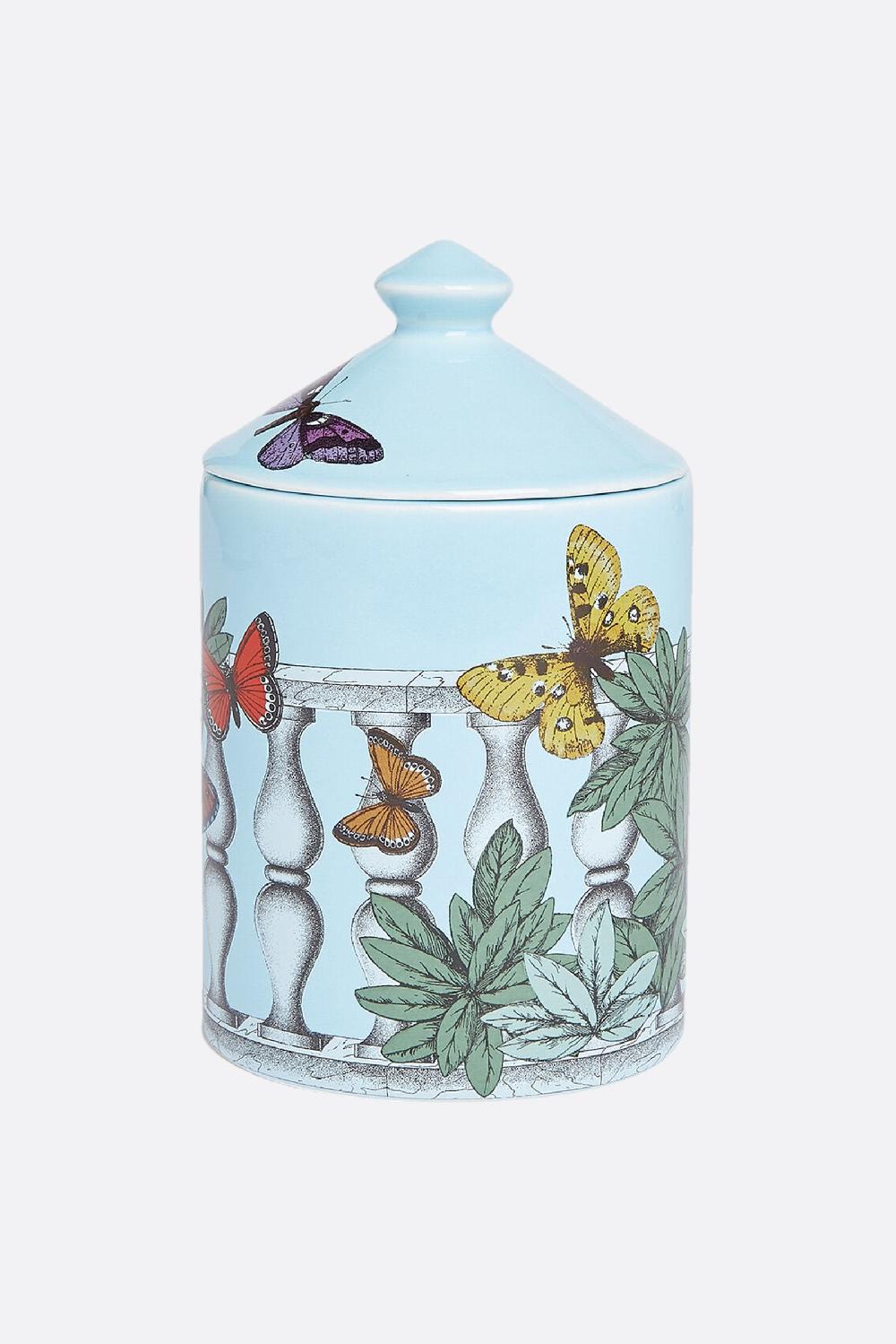 FORNASETTI candela profumata Se Poi con Decoro Farfalle e Balaustra Promozione Limitata