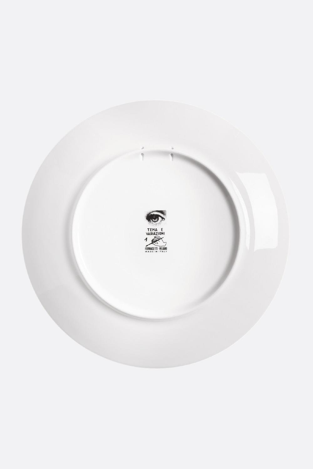 FORNASETTI piatto Tema e Variazioni N° 1 in porcellana Presa