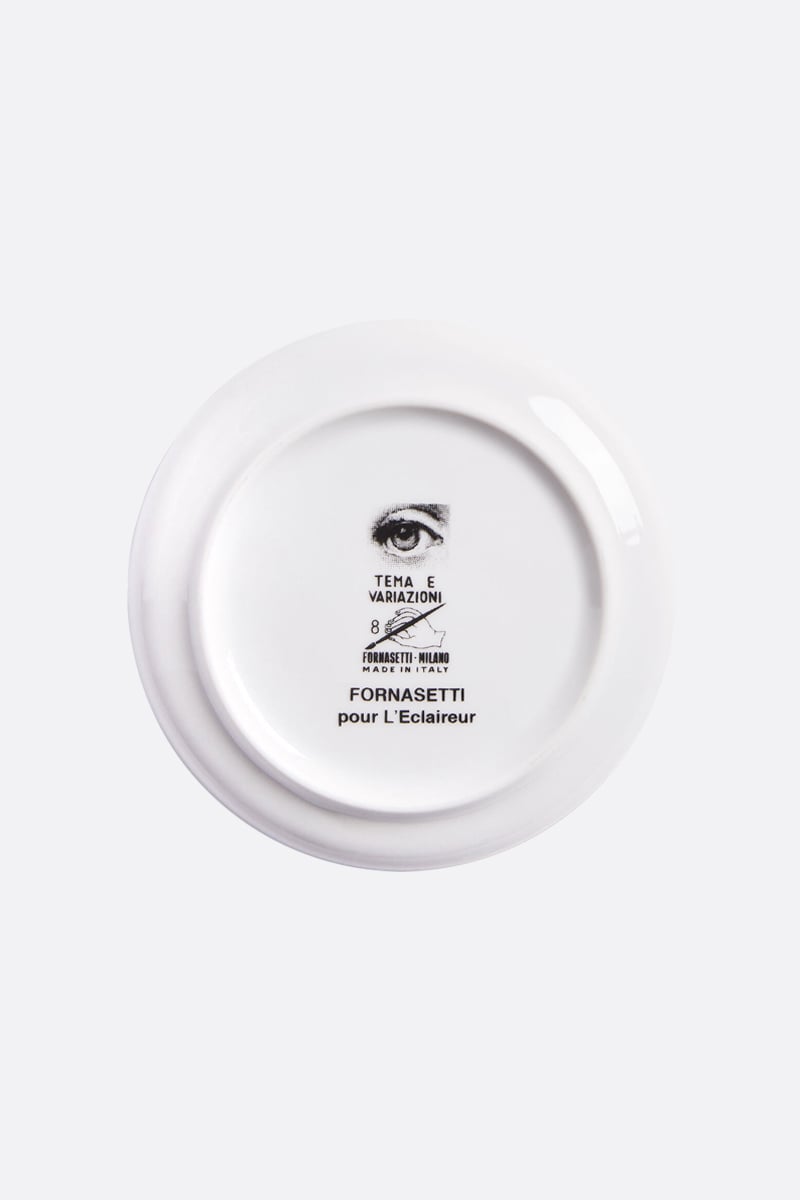 FORNASETTI sottobicchiere Tema e Variazioni N° 8 in porcellana Outlet