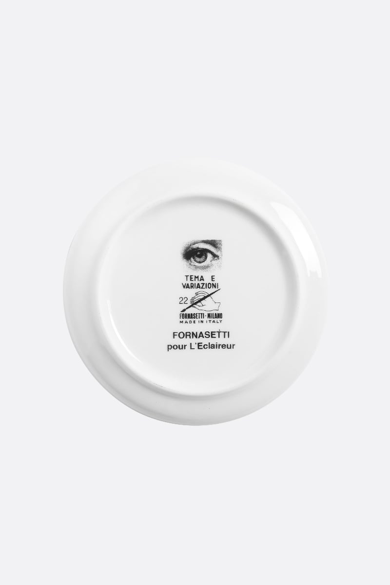 FORNASETTI sottobicchiere Tema e Variazioni N° 22 in porcellana In Vendita
