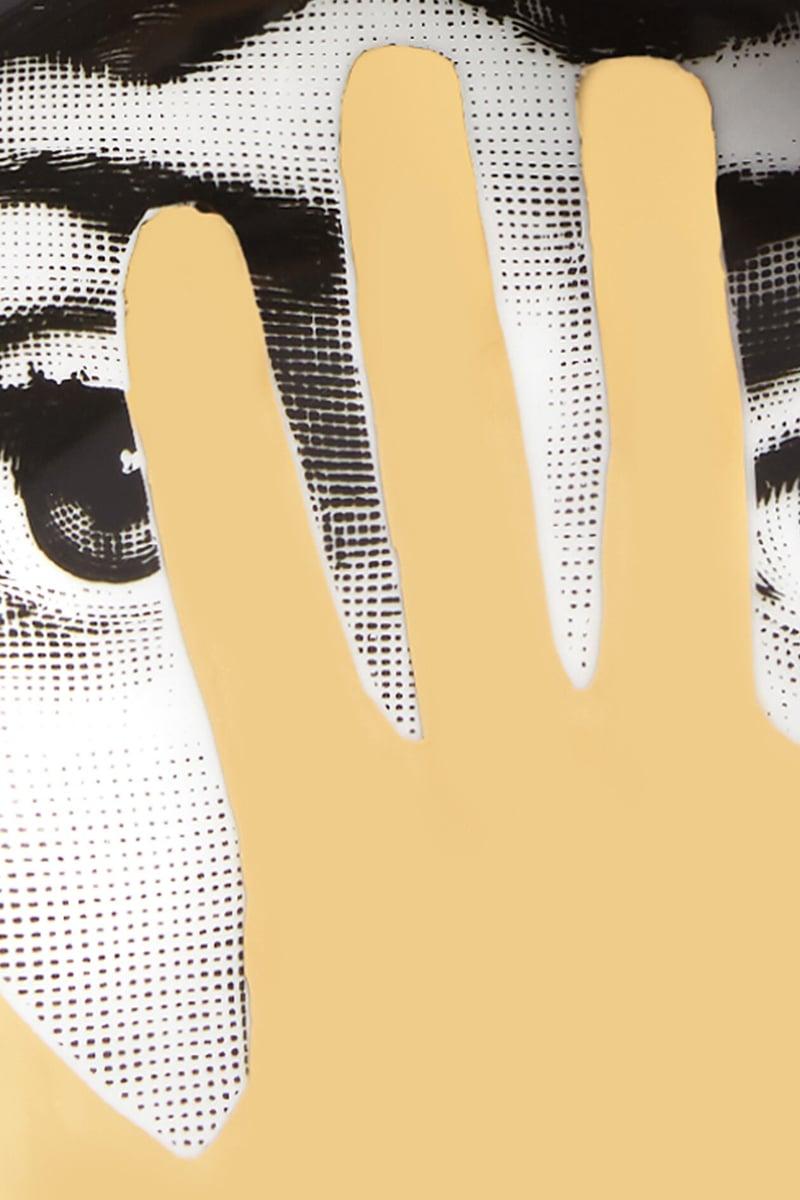 FORNASETTI posacenere rotondo Tema e Variazioni N° 16 in porcellana Saldi Di Fabbrica