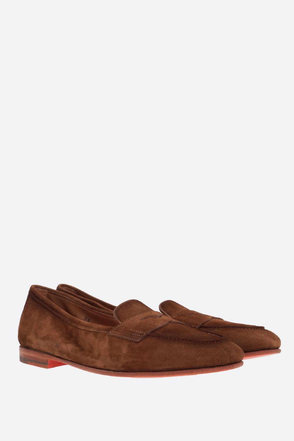 SANTONI mocassino penny Carla in suede Consegna Veloce