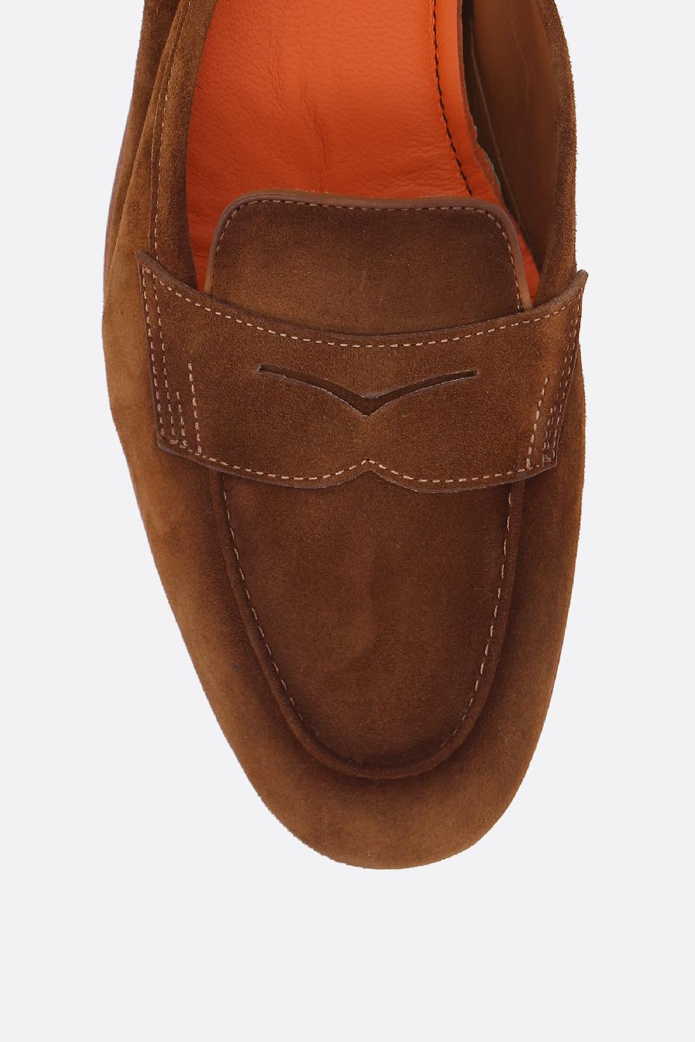 SANTONI mocassino penny Carla in suede Consegna Veloce