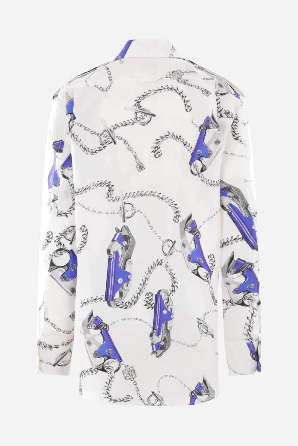 BURBERRY camicia in seta stampa Knight Offerta