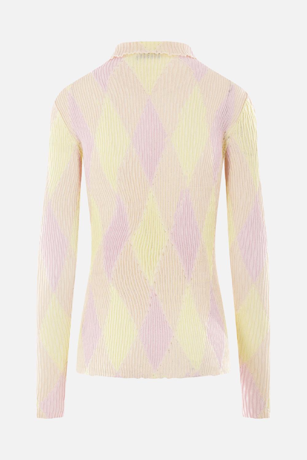 BURBERRY pullover in cotone e seta Argyle Online