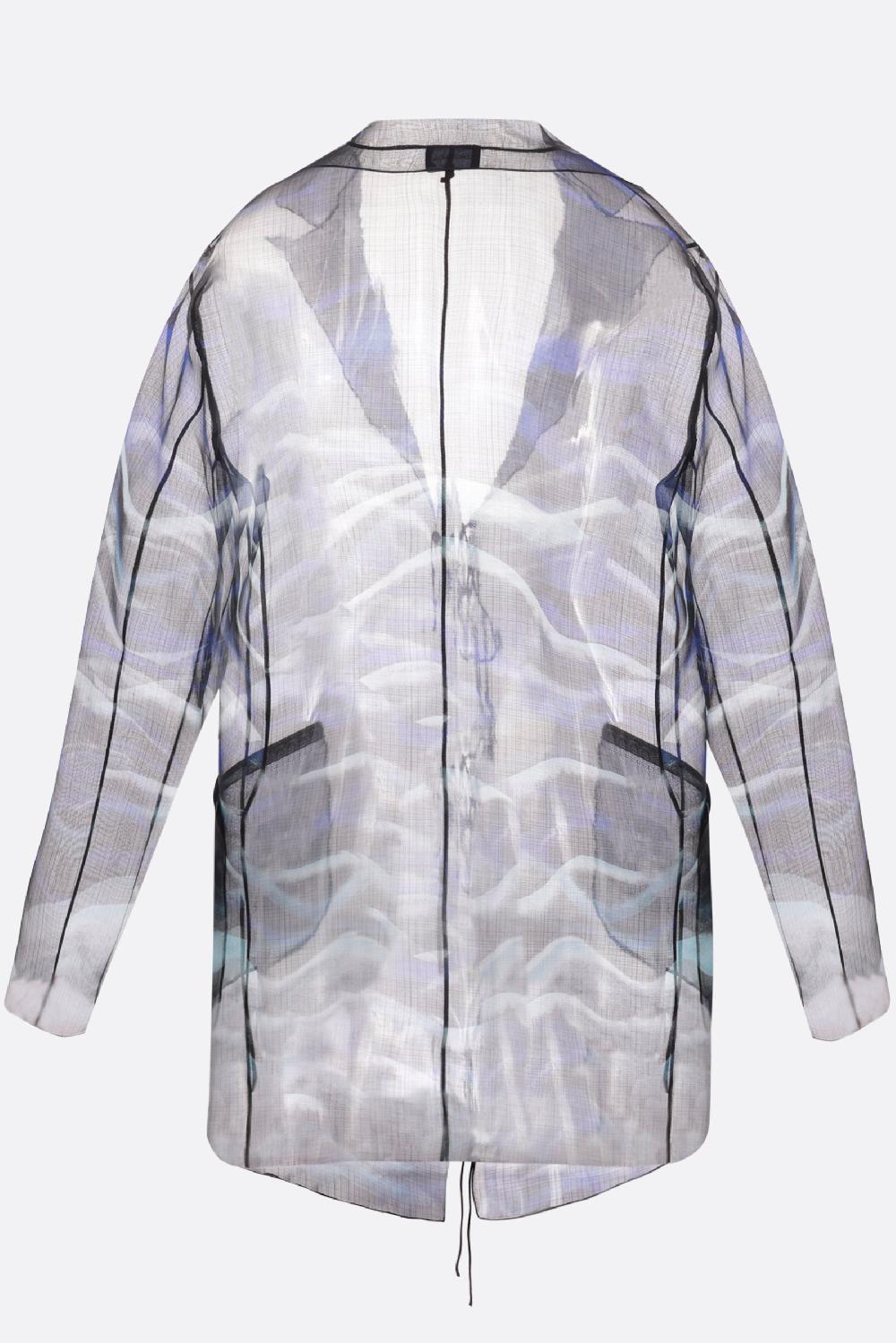 GIORGIO ARMANI giacca monopetto in organza di seta Vendita Calda