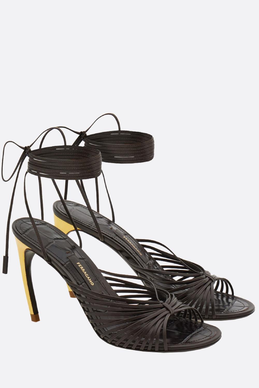 FERRAGAMO sandalo Atena in pelle liscia Nuova