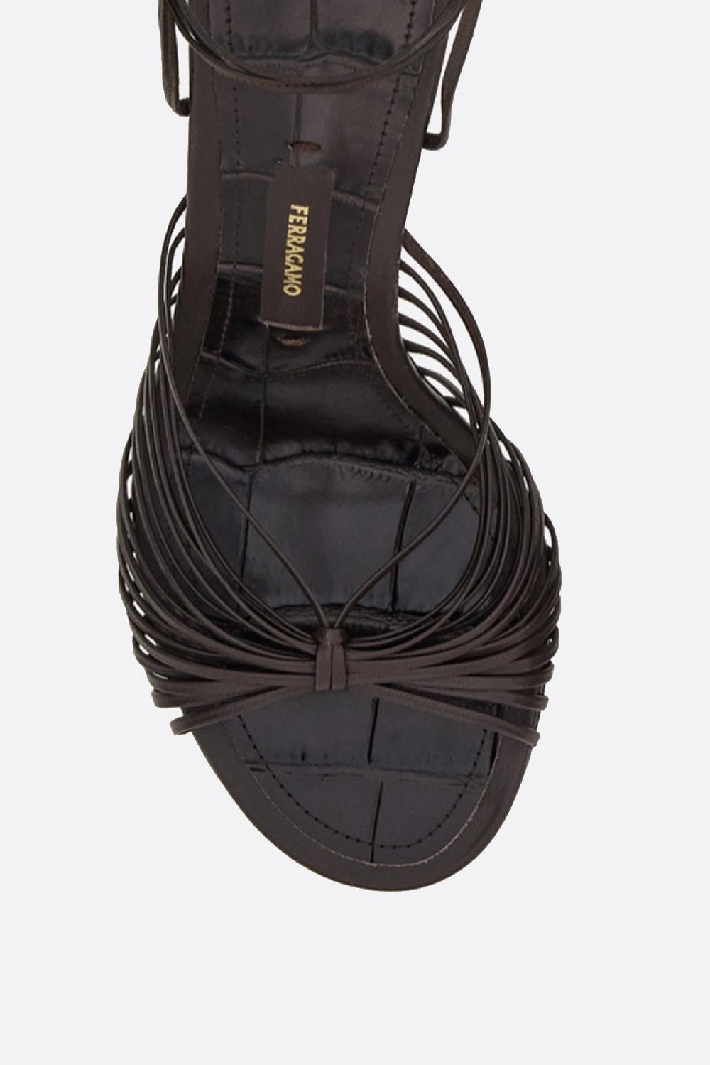 FERRAGAMO sandalo Atena in pelle liscia Nuova