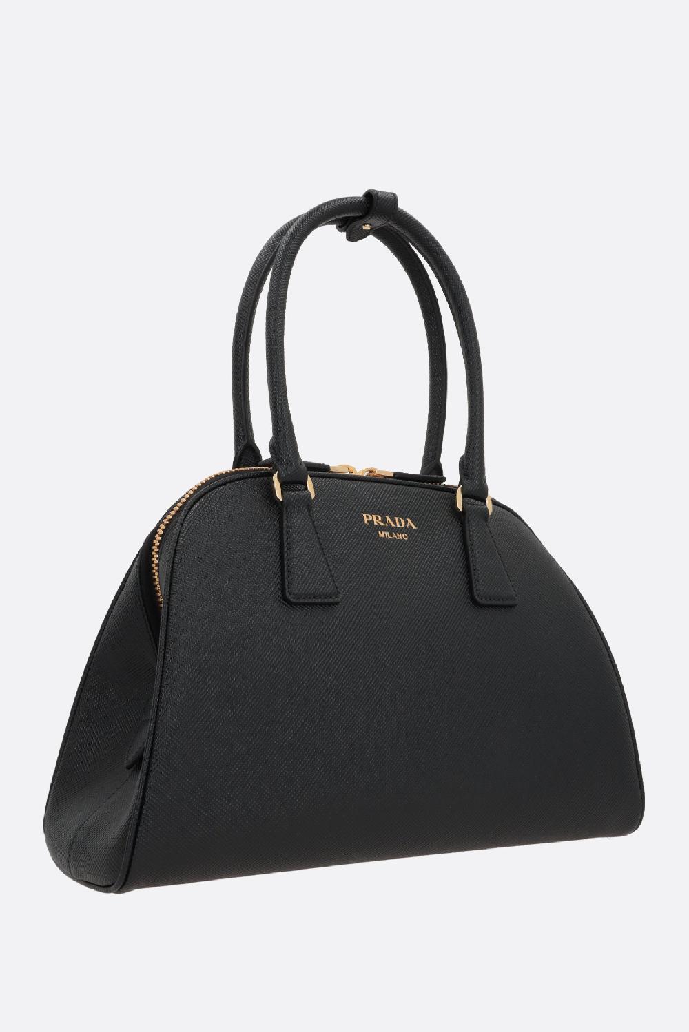 PRADA borsa a mano media in pelle Saffiano Consegna Veloce