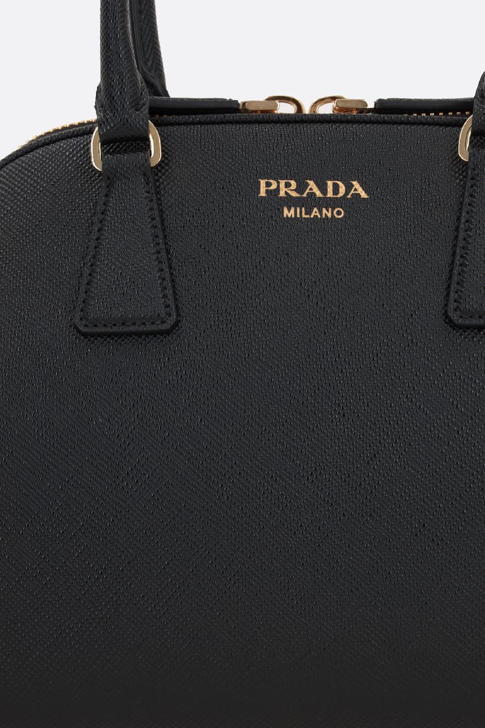 PRADA borsa a mano media in pelle Saffiano Consegna Veloce