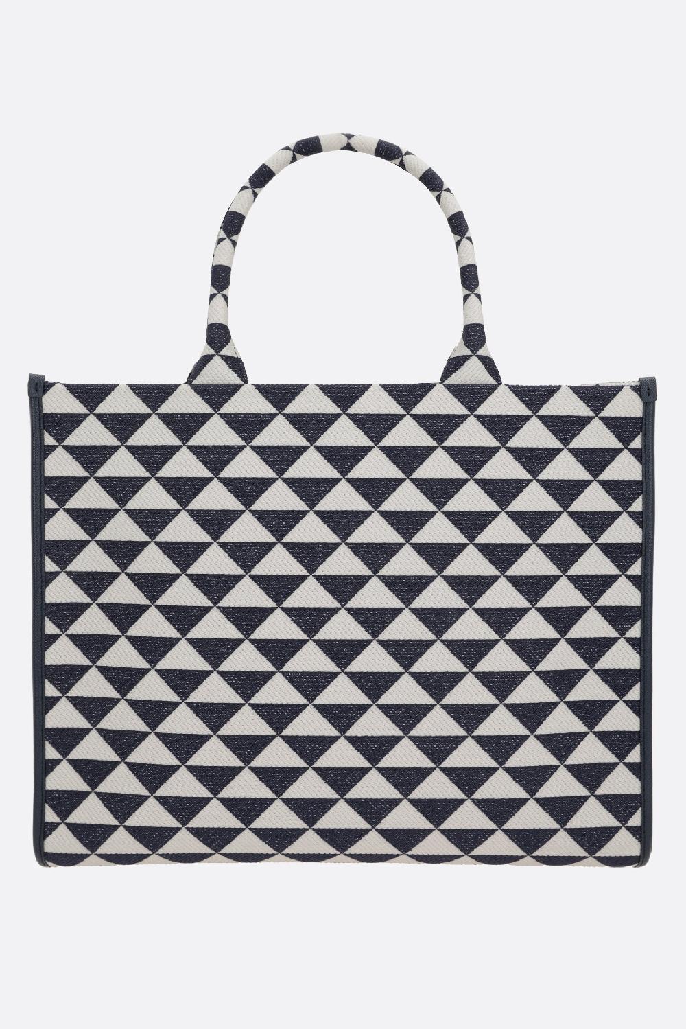PRADA borsa tote Prada Symbole large in jacquard Fino Al -60%
