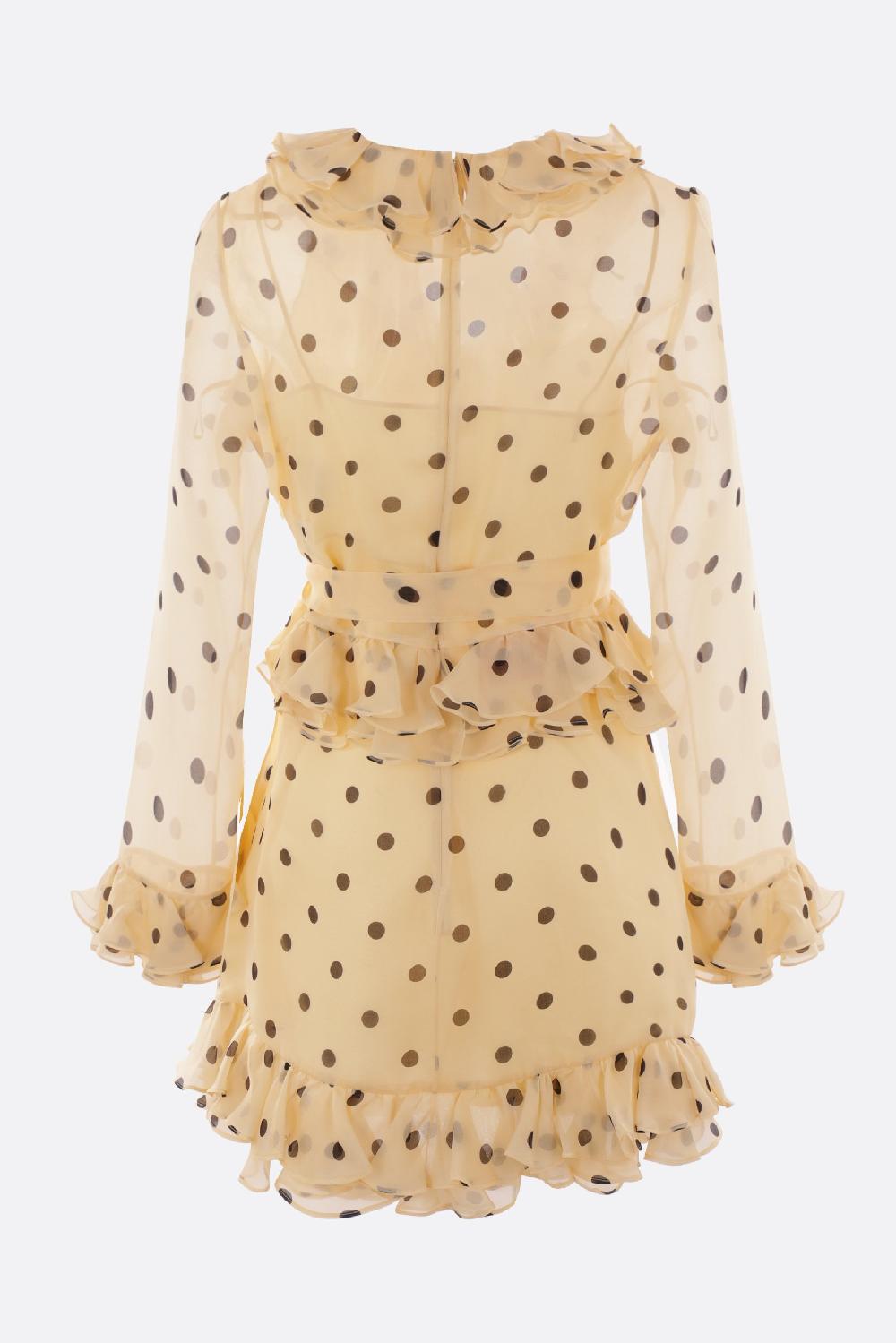 VALENTINO GARAVANI miniabito in organza stampa Pois Spots Convenienza