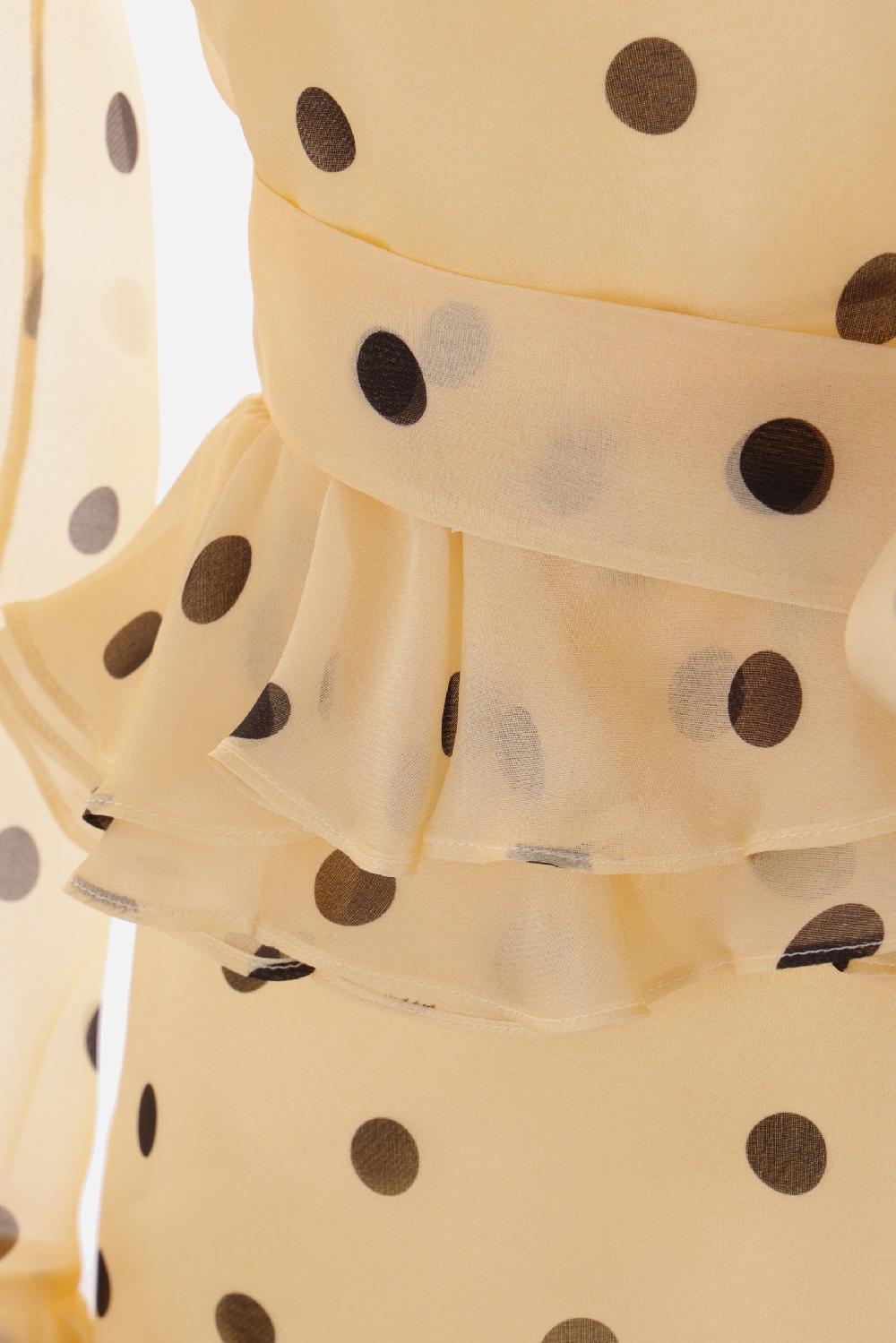 VALENTINO GARAVANI miniabito in organza stampa Pois Spots Convenienza