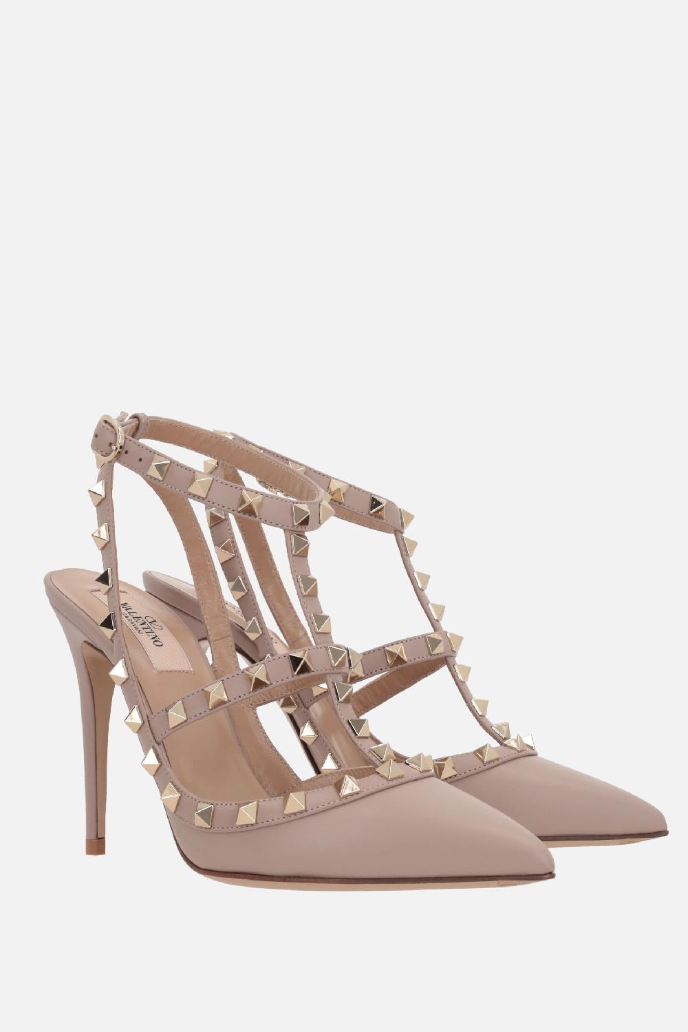 VALENTINO GARAVANI slingback Rockstud in pelle liscia Novità
