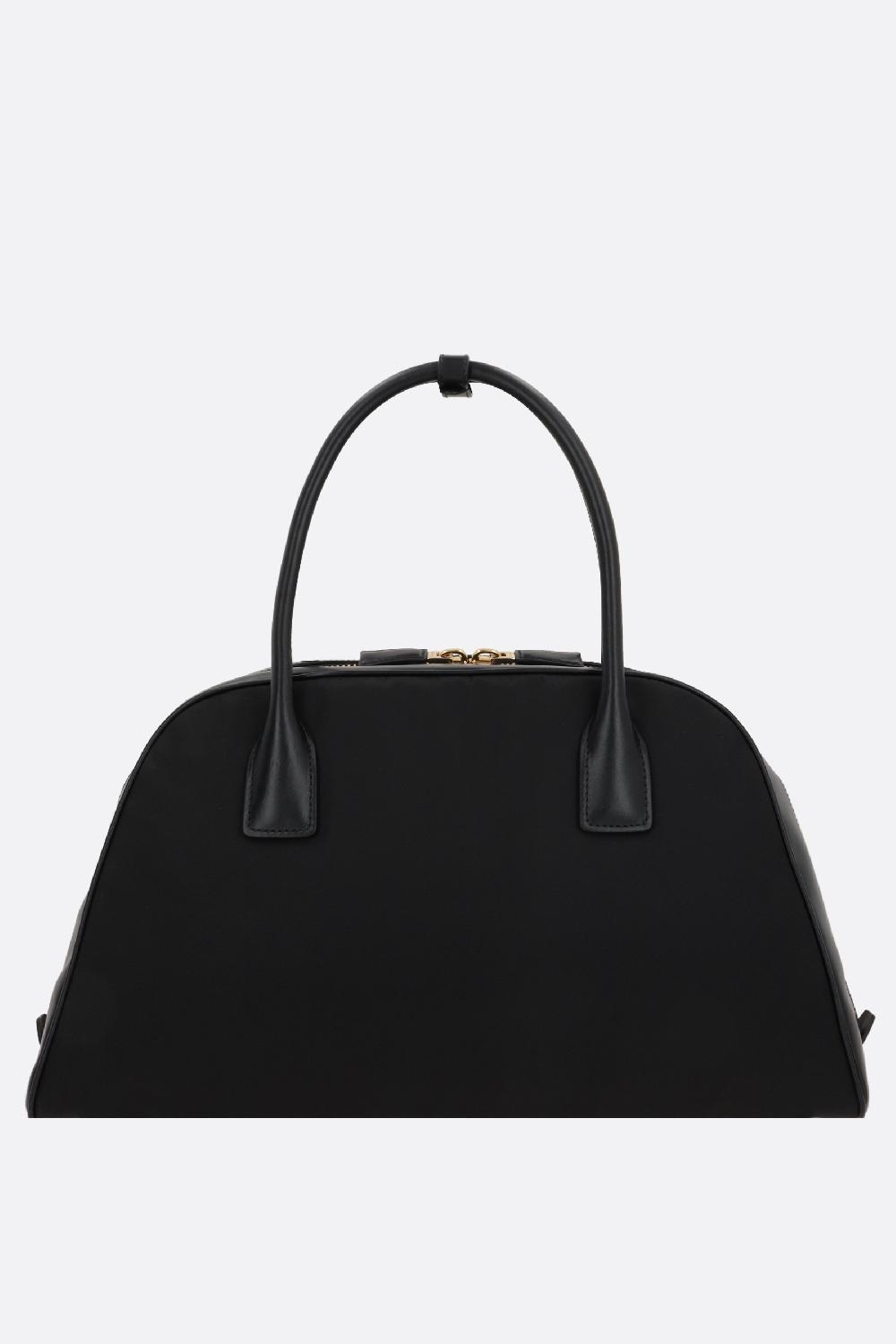 PRADA borsa bauletto large in Re-Nylon e pelle liscia Vendita Economica