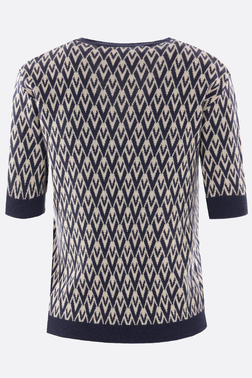 VALENTINO GARAVANI pullover a maniche corte in jacquard Toute la V Vendite Flash