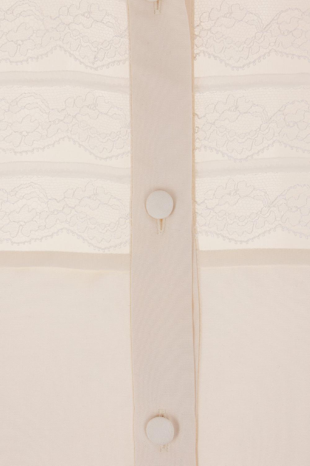 VALENTINO GARAVANI camicia in shantung organza e pizzo Moda
