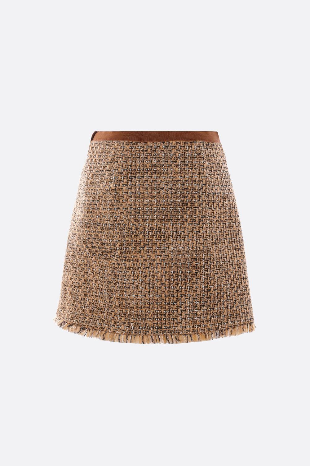 VALENTINO GARAVANI minigonna in Fantasy Tweed Italia