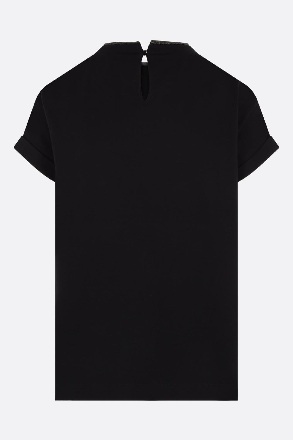 BRUNELLO CUCINELLI t-shirt in cotone con dettaglio monile In Linea