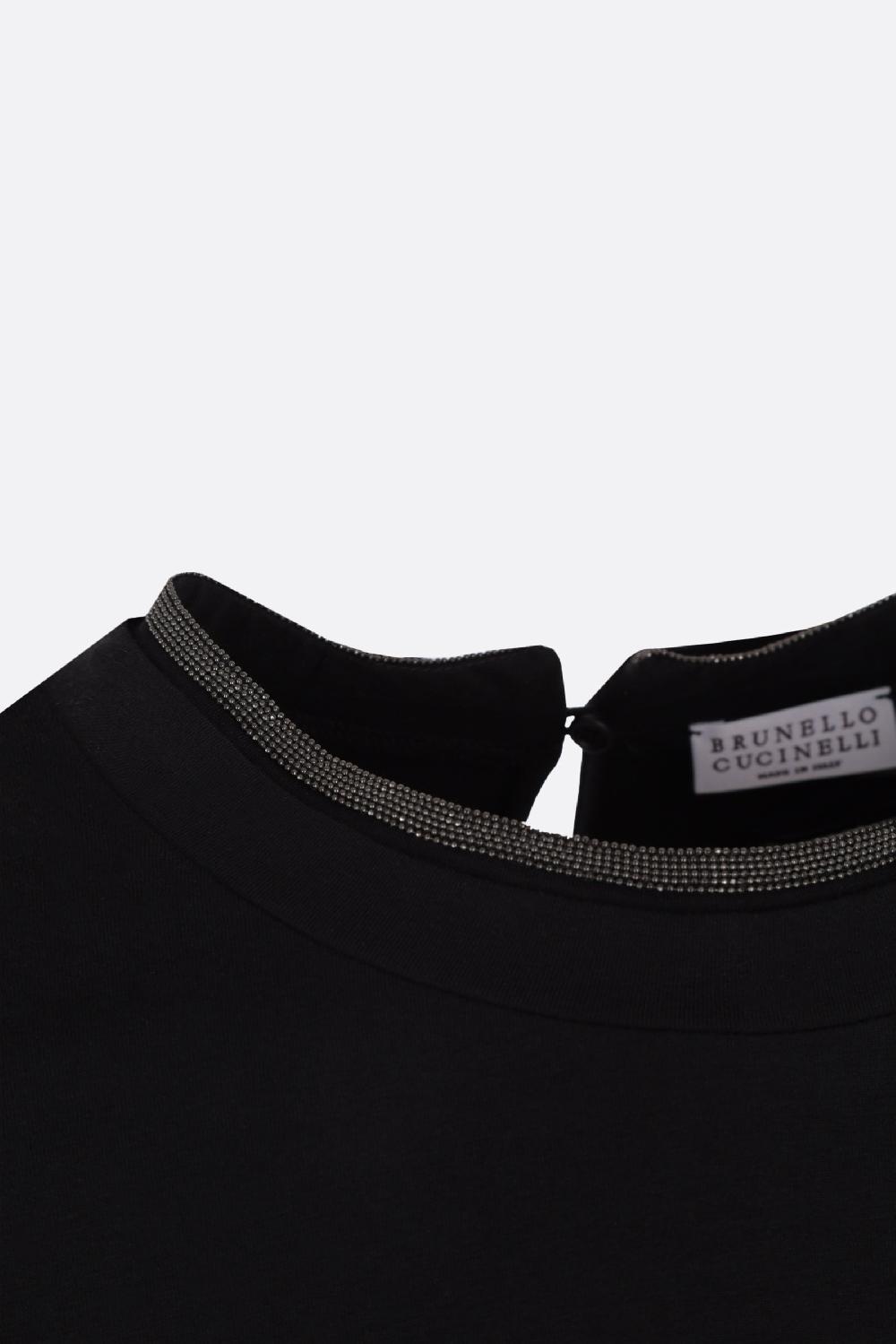 BRUNELLO CUCINELLI t-shirt in cotone con dettaglio monile In Linea