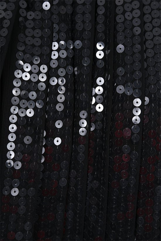 PRADA abito corto plissé in chiffon con paillettes Nuovo